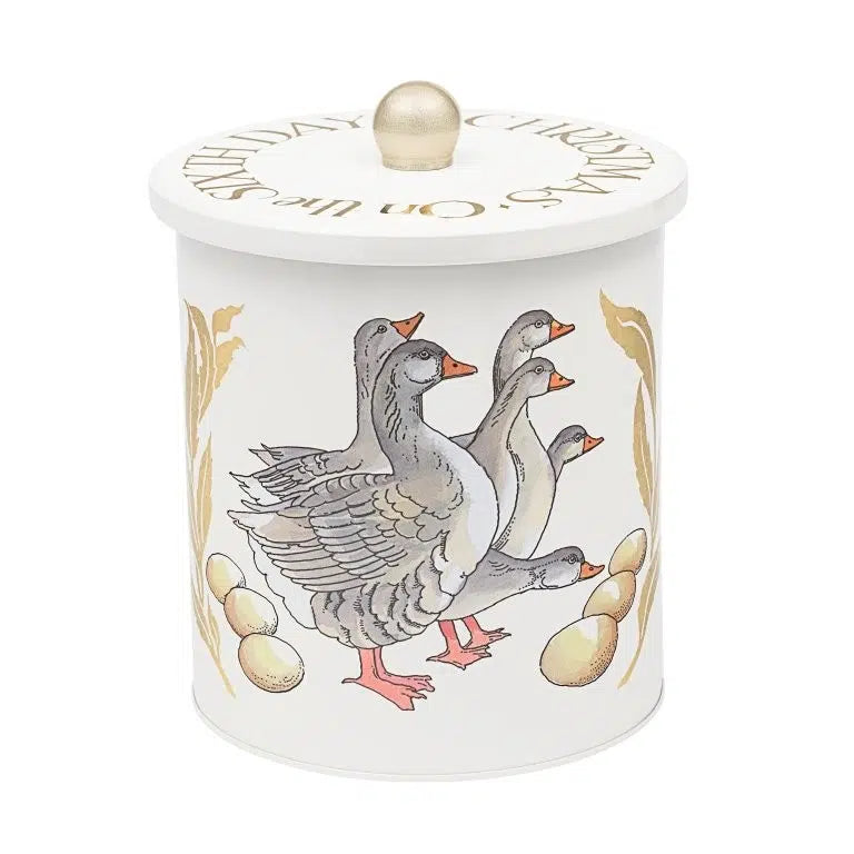 Emma Bridgewater - Six Geese A-Laying Medium Tin Biscuit Barrel